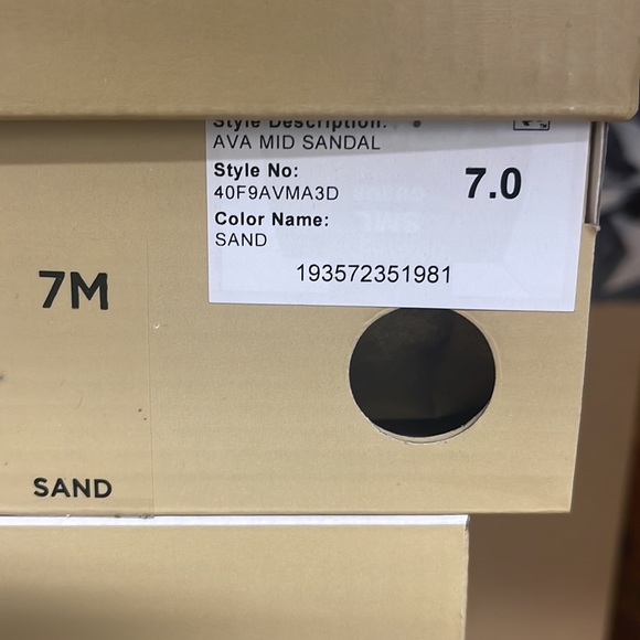 Michael Kors Ava Mid Sandal Glitter Sand 5/7/8/8.5/9 - Picture 5 of 10